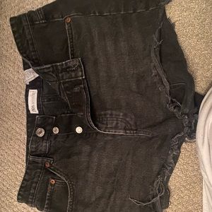 Zara black denim shorts